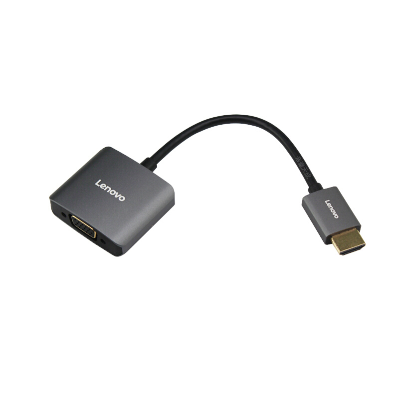 联想HDMI转换器F1-H01铝合金外壳 HDMI转VGA线转换器图片