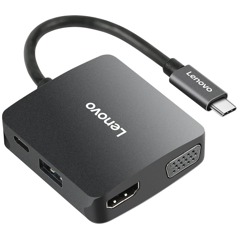 联想Type-C转HDMI/VGA 一转六转通用拓展坞C06转换器图片