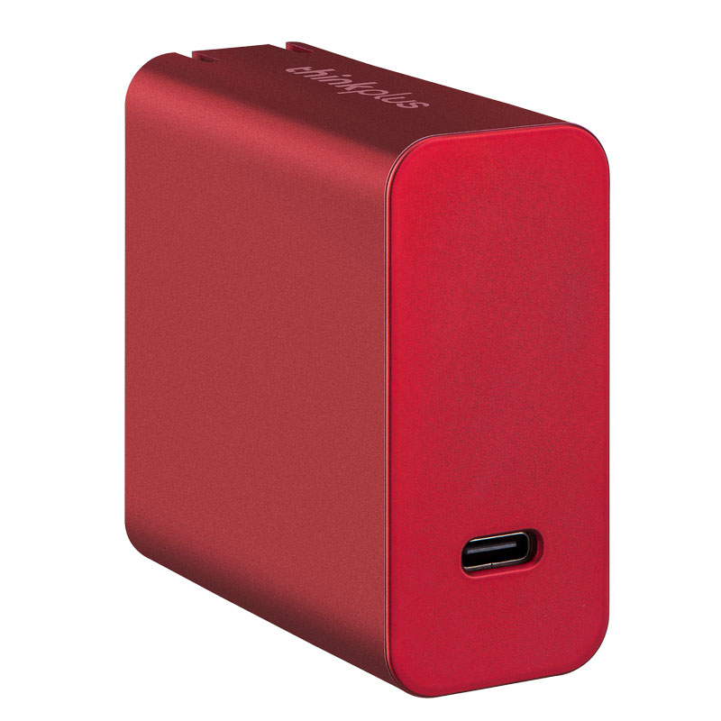thinkplus USB-C 45W旅行电源适配器 倩影红图片