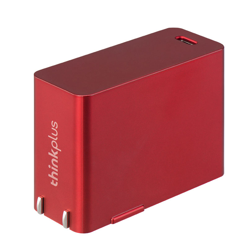 thinkplus USB-C 65W旅行电源适配器 倩影红图片