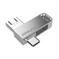 thinkplus 64GB USB3.0 Type-C Micro USB 三合一U盘 MU100系列 银色图片