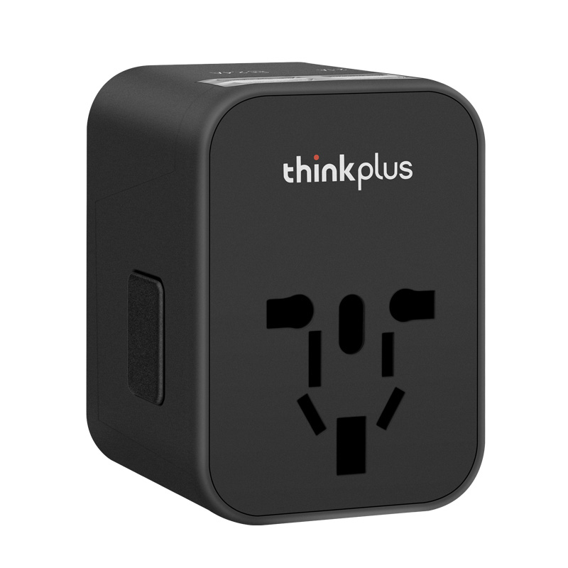 thinkplus随身充 全球旅行充电器(JY-304)黑