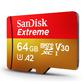 闪迪（SanDisk）TF（MicroSD）存储卡至尊极速移动版内存卡 64G 读速160MB/s图片