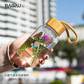 迪乐贝尔花趣竹盖玻璃杯300ml 颜色随机图片