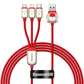倍思 虎年生肖一拖三数据线USB For M+L+C 3.5A 1.2m 红色图片