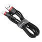 倍思 卡福乐数据线 USB For lightning 2.4A 1M 红色壳+黑色线图片
