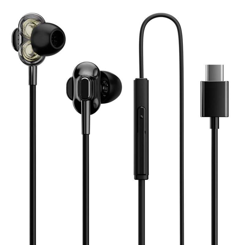 ThinkPlus联想TW20新款 入耳式有线耳机 双动圈 type-C版