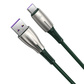 倍思 水滴灯 快充数据线 USB For Type-C 66W 1m 墨绿色图片