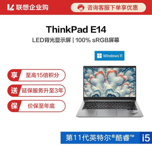 【企业购】ThinkPad E14 2021 酷睿版英特尔酷