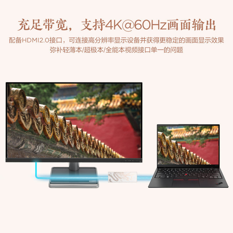 联想USB-C拓展坞 LX0801 龙凤呈祥图片