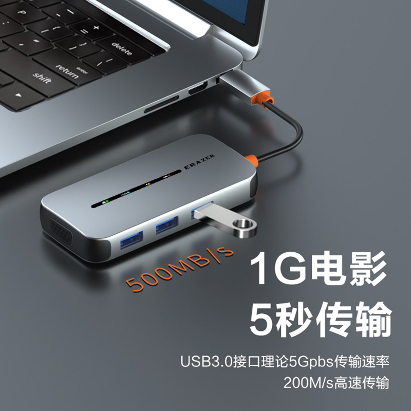 异能者USB-C 6合1多功能扩展坞DC06图片