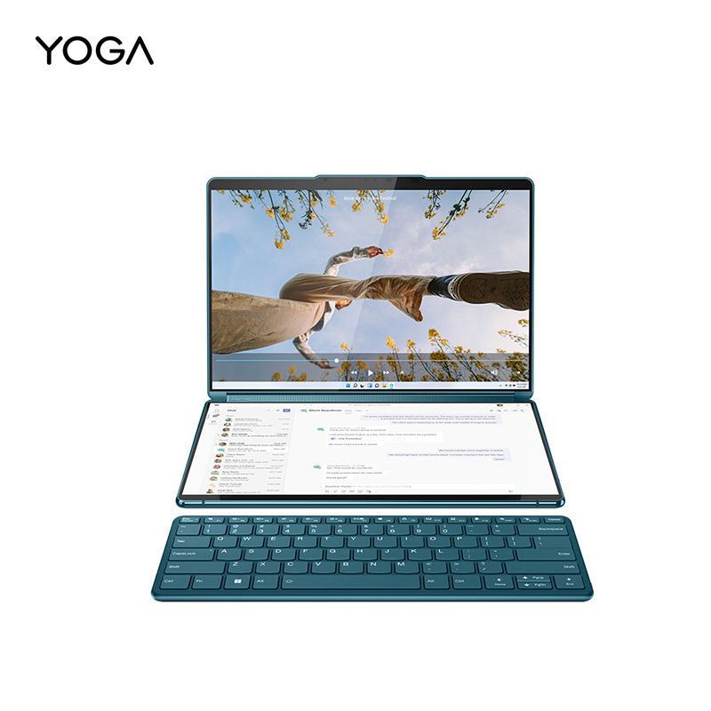联想YOGA Book 9i 2023款13.3英寸双屏360度翻转轻薄笔记本电脑 雾海蓝图片