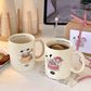 豆瓜学生高颜值陶瓷马克杯情侣杯-颜色随机图片